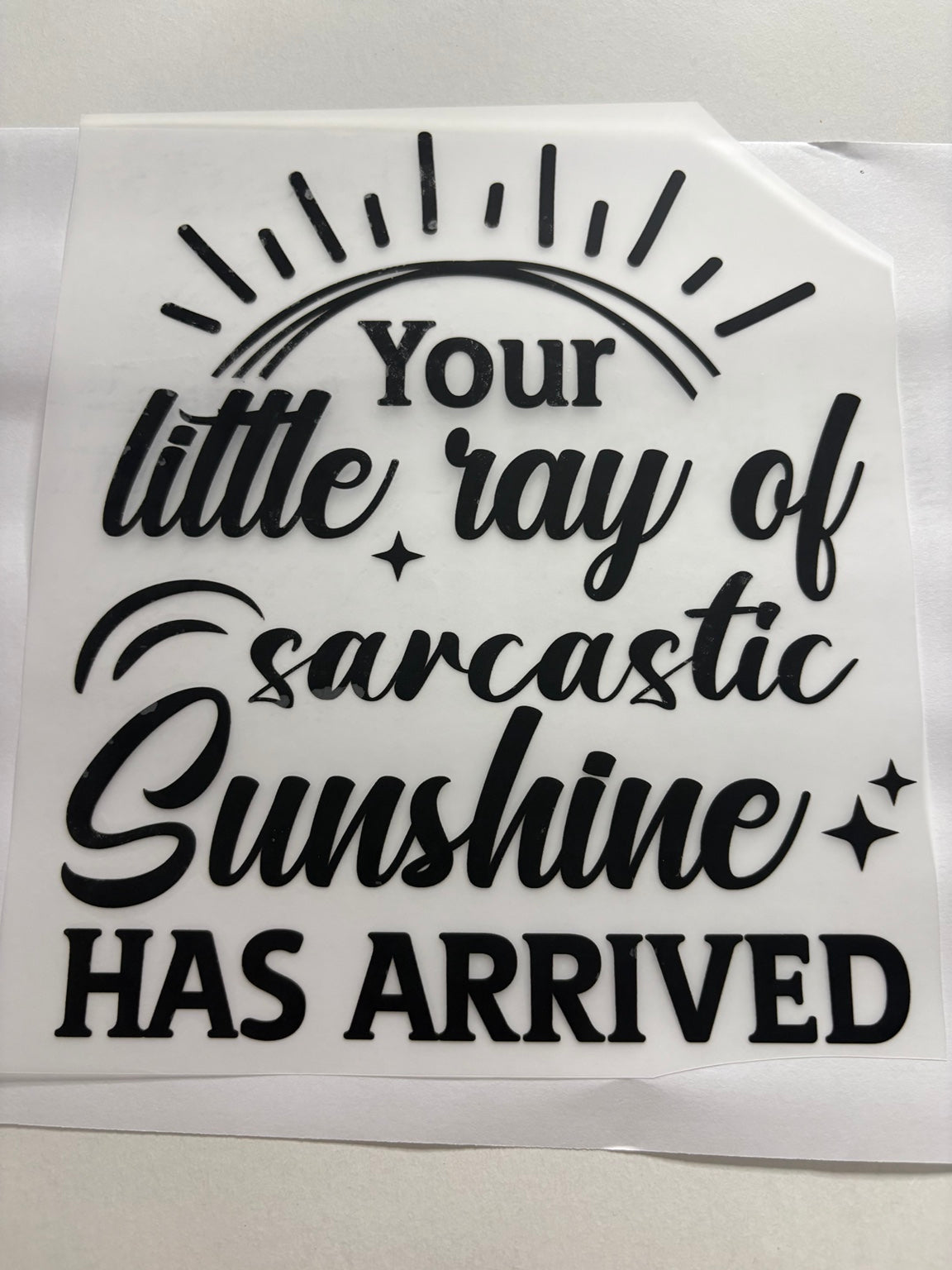 Your Little Ray of Sarcastic Sunshine Has Arrived