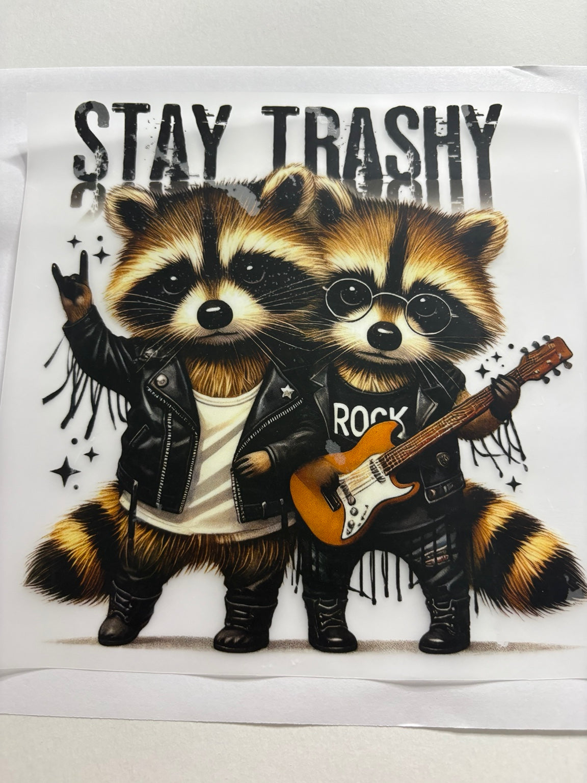 Stay Trashy Rocker Raccoons