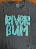 River Bum Gildan black XL pre-pressed T-shirt